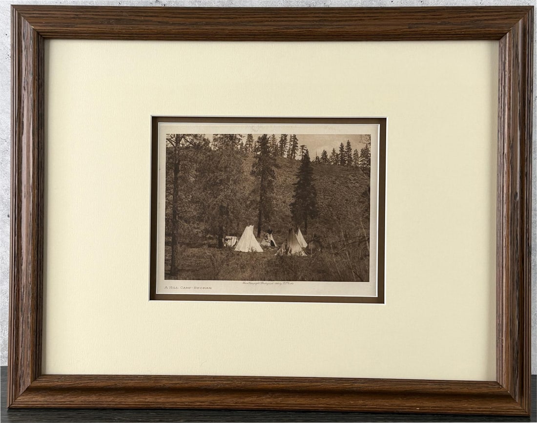Edward Curtis Photogravure A Hill Camp Spokan (1 of 5)