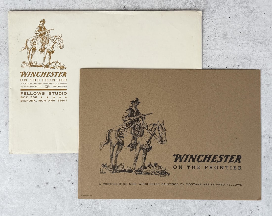 Winchester on The Frontier Print Set: Fred Fellows. 12 1/2" by 17"
