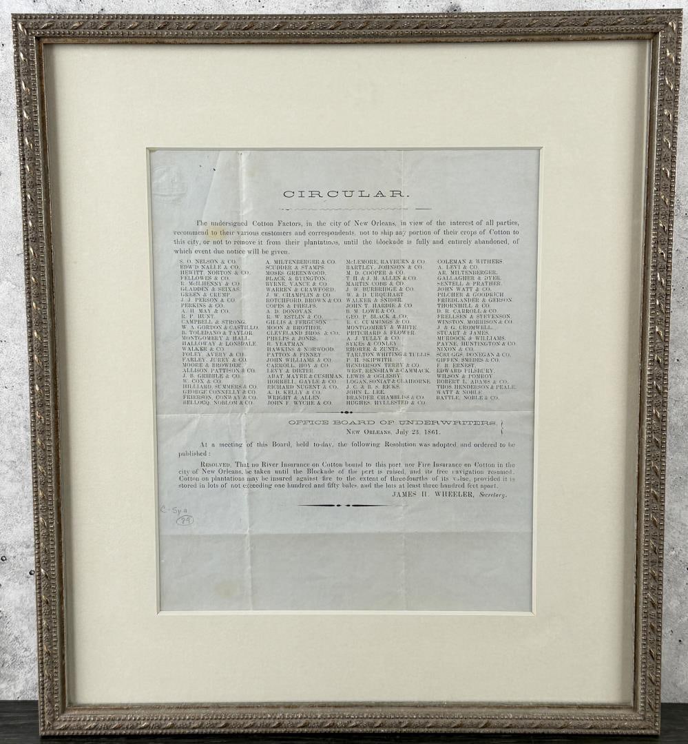 Cotton Factory New Orleans Blockade Broadside (1 of 4)