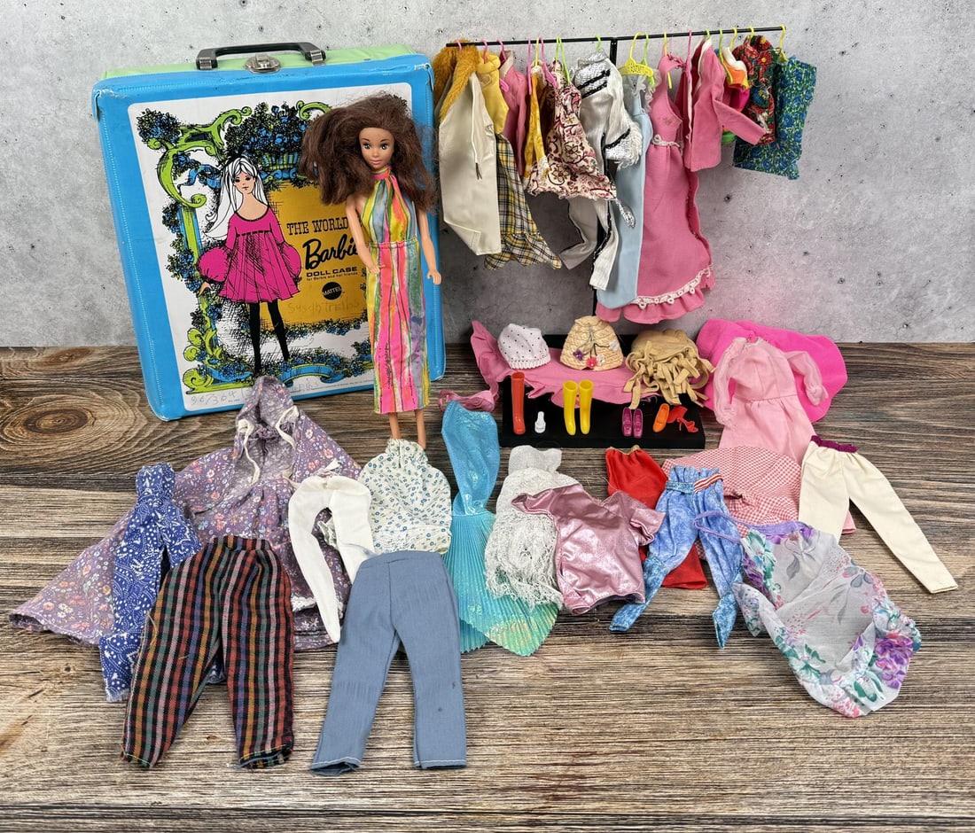 Vintage Barbie Doll and Clothing: Nice grouping.