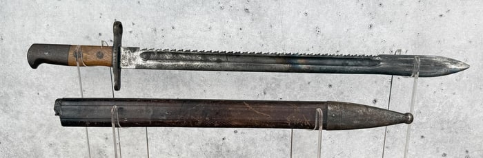 WWI WW1 Swiss M1914 Waffenfabrik Sawback Bayonet