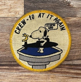 Vietnam War Crew 10 at it Again Snoopy Patch