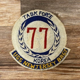 Korean War Task Force 77 USS New Jersey BB62 Patch