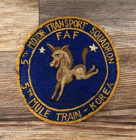 5th Motor Transport Squadron Mule Train Patch