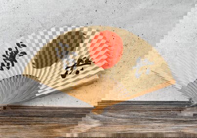 WW2 IJA Japan Hinomaru Patriotic Hand Fan