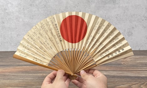 WW2 Japanese Hinomaru Patriotic Hand Fan