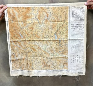 WW2 Silk Pilots Escape and Evasion Map China