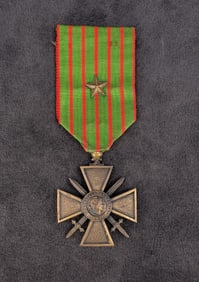 WWI WW1 French Croix de Guerre Medal