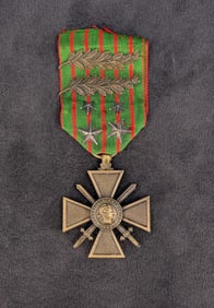 WWI WW1 French Croix de Guerre Medal