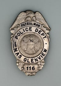 Naval Air Station Glenview Police Patrolman Badge
