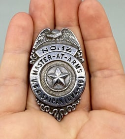 US Navy USS Saipan Master At Arms Badge