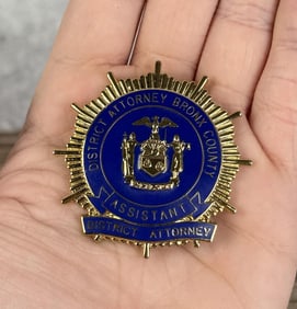 Bronx New York Assistant District Attorney Badge
