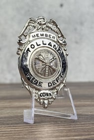 Tolland Connecticut Fire Department Badge