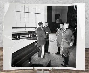 1944 Hitler Mussolini Keitel at Berghof Photo