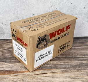 500 Rounds of Wolf .223 Rifle Ammo