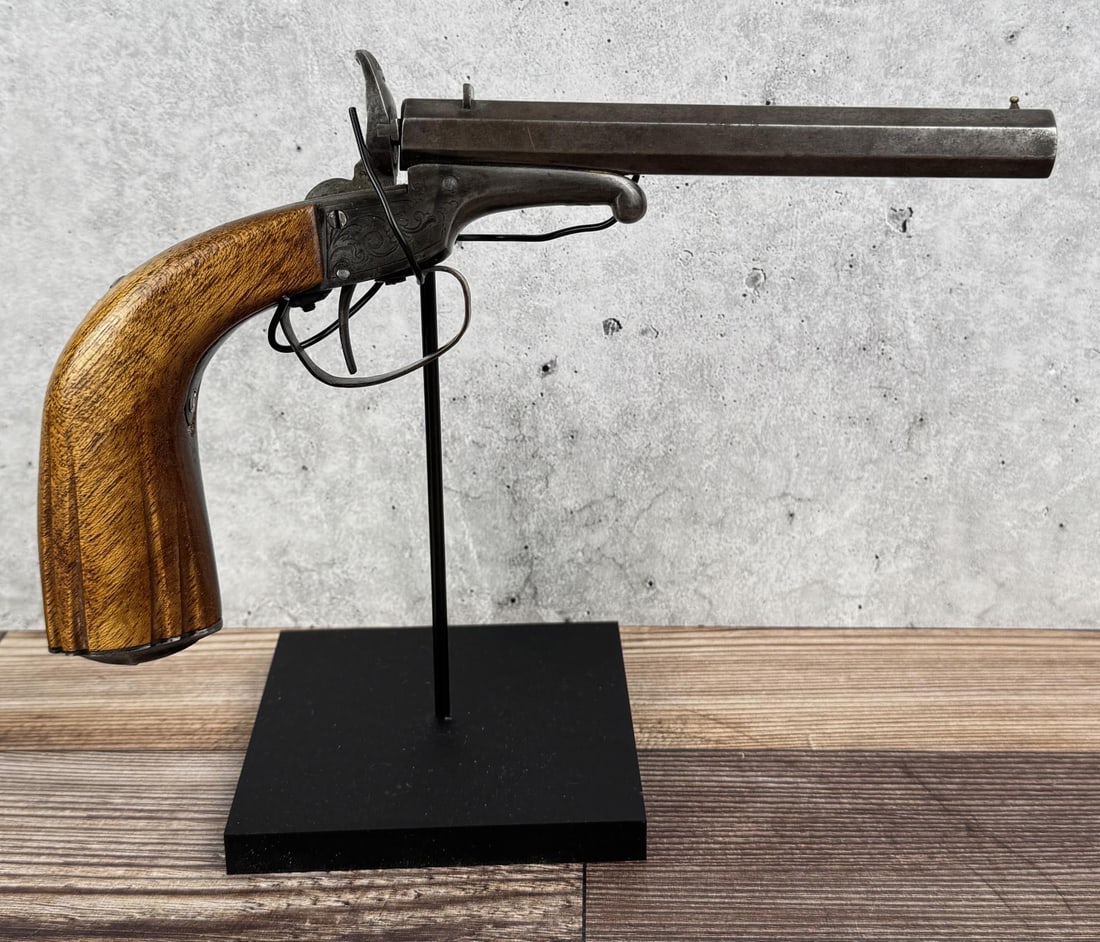 French Parlor Pistol: 6" barrel. Antique, does not require FFL transfer. No international sales.