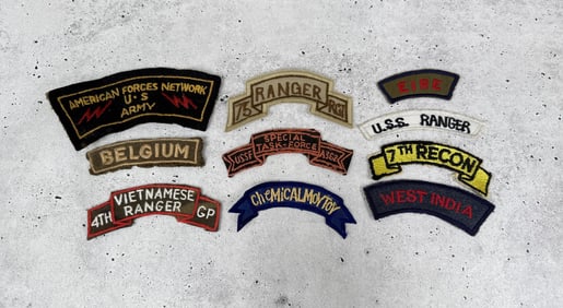 Collection of Vietnam War Arc Tabs Patches