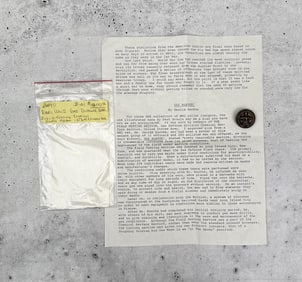 WWI WW1 Gas Defense Division Collar Disc