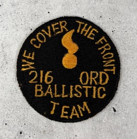Korean War 216th Ordnance Ballistic Team Patch