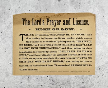 1868 Anti Alcohol Temperance Hand Bill