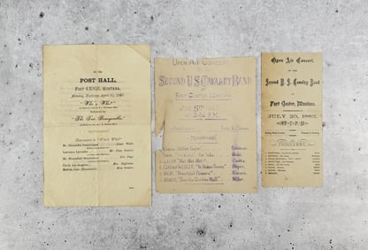 Indian Wars Montana Army Forts Concert Programs