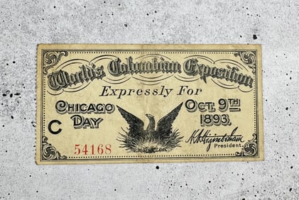 1893 World Columbian Exposition Ticket