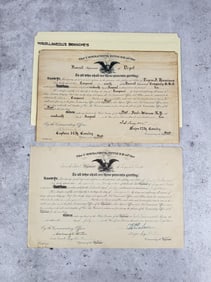 WW1 WWI Era US Army Promotion Certificates