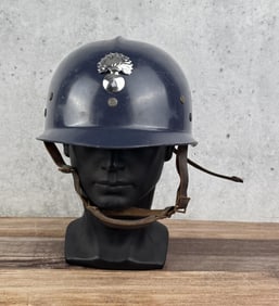 Belgian Blue Plastic Riot Police Helmet