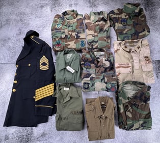 Group Of US Military Uniforms