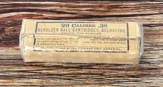20 Frankford Arsenal .38 Caliber Colt Cartridges