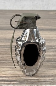Chromed Cut Away Pineapple Practice Grenade
