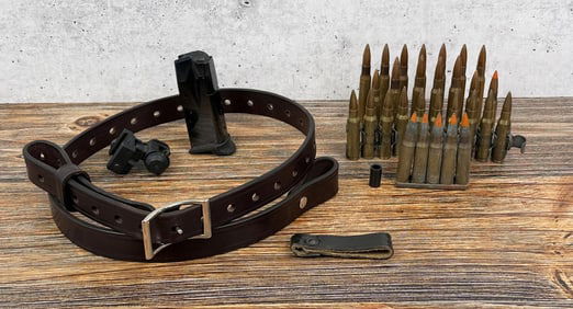 Group Of Military Items Including Ammo