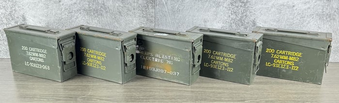 Group Of 7.62 Ammo Cans