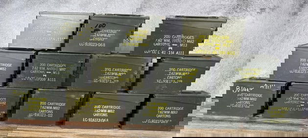 Group Of 7.62mm Ammo Cans