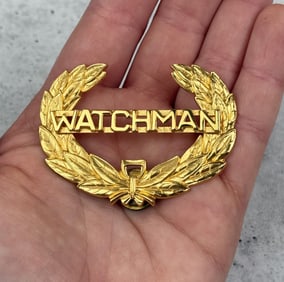 Railroad Watchman Security Hat Badge
