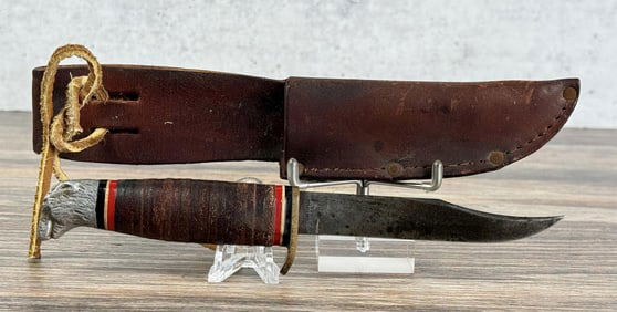 Craftsman Bear Head Fixed Blade Hunting Knife