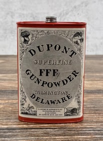Dupont Superfine FFF Gunpowder Tin