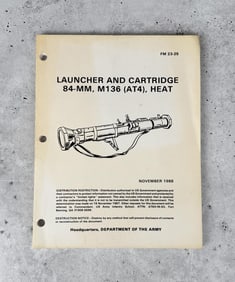 M136 AT4 Launcher Operator Manual