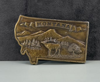Montana Bergamont Brass Works Belt Buckle
