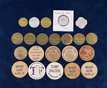 Collection of Montana Trade Tokens