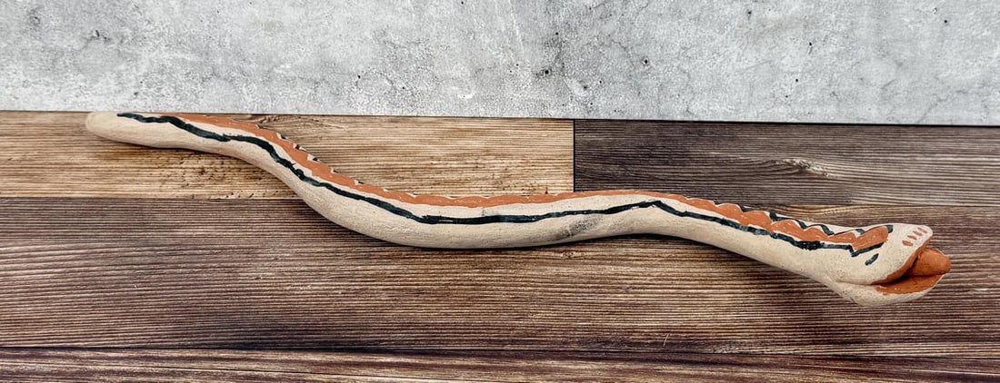 Josephine Arquero Cochiti Pueblo Pottery Snake: 14 1/8" long.