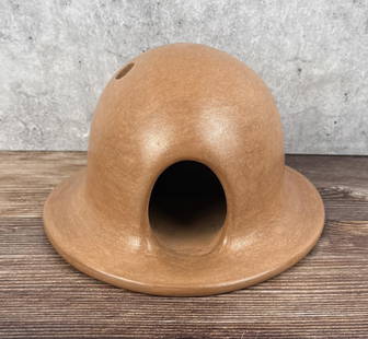 Myrtle Cata San Juan Pueblo Pottery Horno Oven: 5 1/2" diameter, 3 1/4" tall.