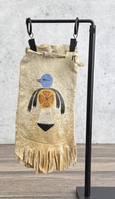 Navajo Indian Painted Tobacco Bag