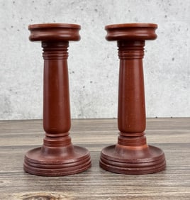 Native American Indian Catlinite Candlesticks