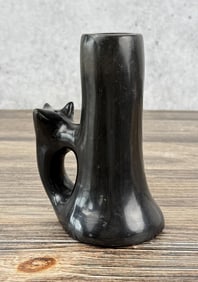 Santa Clara Pueblo Pottery Bear Candlestick