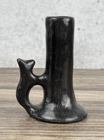 Santa Clara Pueblo Pottery Bear Candlestick