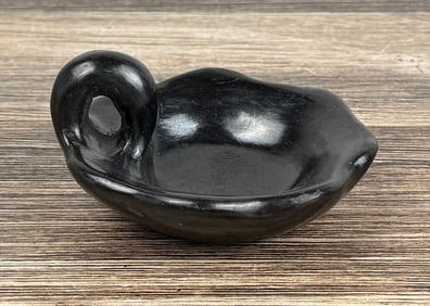 Santa Clara Pueblo Pottery Handled Bowl