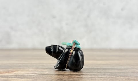 Zuni Carved Jet Bear Fetish