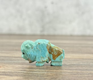 Zuni Carved Turquoise Buffalo Fetish