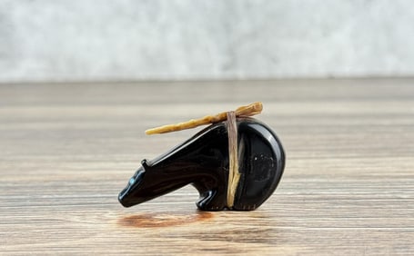 Zuni Carved Jet Bear Fetish